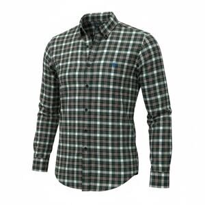 U.S. Polo Assn Mens Small Forrest Green Plaid Stretch Button Down Shirt Logo LS